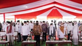 Wakil Presiden Ma'ruf Amin menghadiri acara Haul Ke-129 Syekh Nawawi Al-Bantani di Pondok Pesantren Tanara. (Dok. Dok. Partai Gerindra )