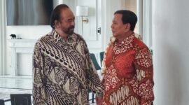 Ketua Umum Partai NasDem Surya Paloh bertemu dengan Ketua Umum Partai Gerindra Prabowo Subianto. (Dok. Nasdem.id)