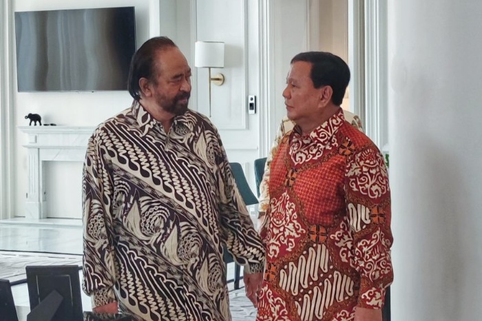 Ketua Umum Partai NasDem Surya Paloh bertemu dengan Ketua Umum Partai Gerindra Prabowo Subianto. (Dok. Nasdem.id)