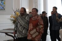 Ketua Umum Partai NasDem Surya Paloh bertemu dengan Ketua Umum Partai Gerindra Prabowo Subianto. (Dok. Partai Gerindra)