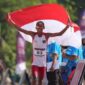 Medali Emas Marathon Sea Games kembali milik Indonesia, dipersembahkan oleh Lettu Agus Prayogo. (Foto Instagram.com/@agusprayogo21
