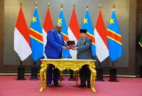 Prabowo Subianto dan Menteri Pertahanan merangkap Wakil Perdana Menteri Republik Demokratik Kongo, Jean-Pierre Bemba Gombo. (Foto Dok. Tim Media Prabowo)