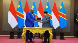 Prabowo Subianto dan Menteri Pertahanan merangkap Wakil Perdana Menteri Republik Demokratik Kongo, Jean-Pierre Bemba Gombo. (Foto Dok. Tim Media Prabowo)