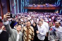 Menteri Pertahanan RI Prabowo Subianto menjadi Keynote Speaker dalam acara MNC Forum LXX (70th) di MNC Tower. (Dok. Tim Media Prabowo Subianto)