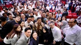 Menteri Pertahanan RI Prabowo Subianto menjadi Keynote Speaker dalam acara MNC Forum LXX (70th) di MNC Tower. (Dok. Tim Media Prabowo Subianto)
