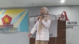 Anggota DPR Fraksi Gerindra Hj Himmatul Aliyah menghadiri konsolidasi bersama pengurus DPLN Gerindra Malaysia. (Dok. Tim Media Partai Gerindra)
