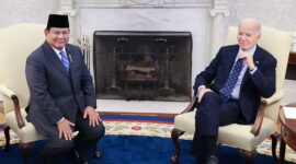 Presiden Republik Indonesia Prabowo Subianto bertemu dengan Presiden Amerika Serikat Joe Biden. (Dok. Tim Media Prabowo)