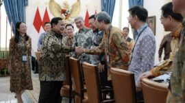 Pengusaha papan atas Korea Selatan yang tergabung dalam Federasi Industri Korea (Federation of Korean Industries/FKI) bertemu dengan Presiden RI Prabowo Subianto di Istana Merdeka. (Dok. Tim Media Prabowo)