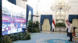 Presiden Prabowo Subianto meresmikan produksi perdana dua lapangan minyak baru: Forel dan Terubuk. (Dok. Tim Media Prabowo)